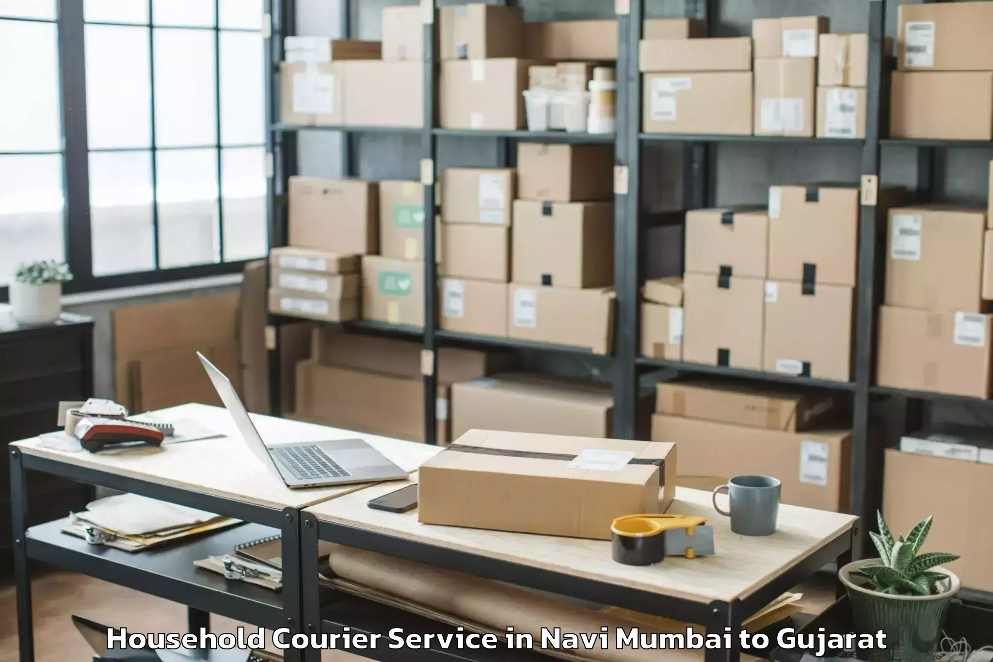 Comprehensive Navi Mumbai to Madhavpur Household Courier